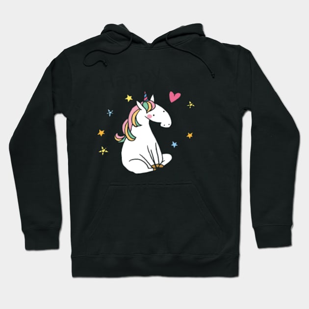 Happy Birthday Unicorn- Hoodie by Xizin Gao